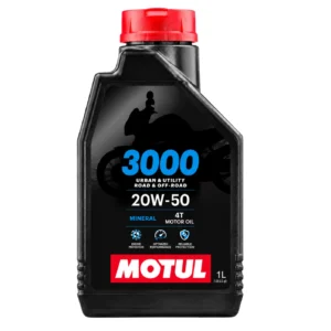 Aceite Motul 3000 4T Mineral 20W-50 para Motocicleta | 1 Litro
