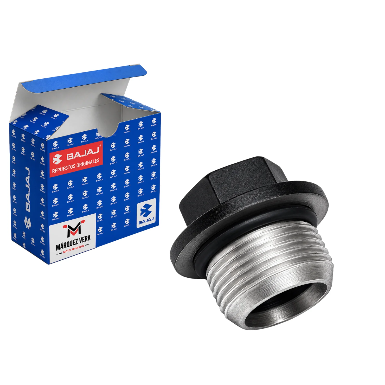 Tapón de Drenado de Aceite Original Bajaj NS200, RS200, Dominar 400, Dominar 250, N250, NS125 y Discover