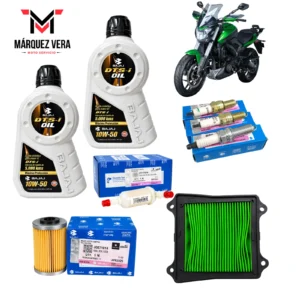 Kit de Afinación Original Bajaj Pulsar Dominar 400 | Filtro de Aire, Filtro de Aceite, Filtro de gasolina, Bujias, Aceite Bajaj 10W50