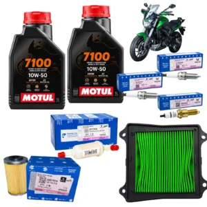 Kit de Afinación Original Bajaj Pulsar Dominar 400 | Filtro de Aire, Filtro de Aceite, Filtro de gasolina, Bujias, Aceite Motul 7100 10W50