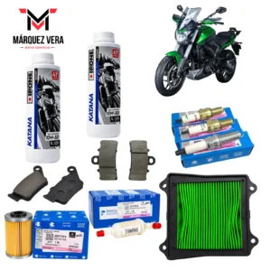 Kit de Afinación Original Bajaj Pulsar Dominar 400 | Filtro de Aire, Filtro de Aceite, Filtro de gasolina, Bujias, Balatas, Aceite Ipone Katana 10W50