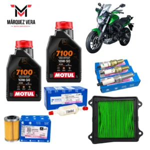 Kit de Afinación Original Bajaj Pulsar Dominar 400 | Filtro de Aire, Filtro de Aceite, Filtro de gasolina, Bujias, Aceite Motul 7100 10W50