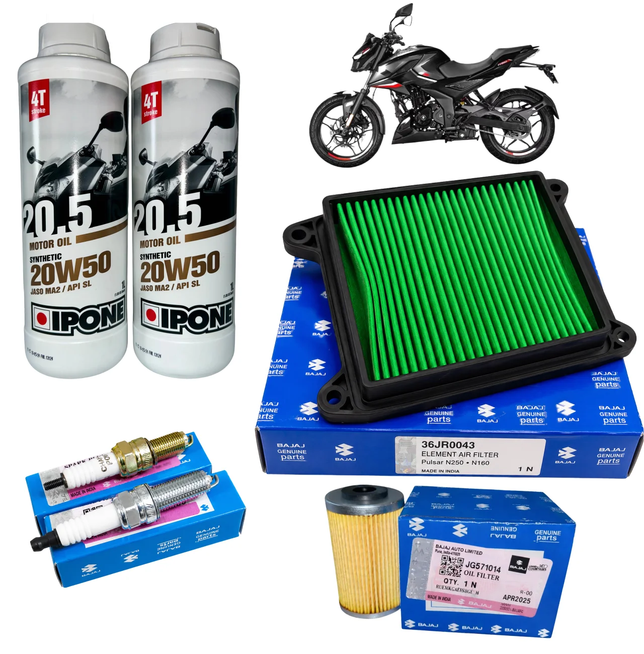 Kit de afinación original para moto Bajaj Pulsar N250 con filtros y aceite
