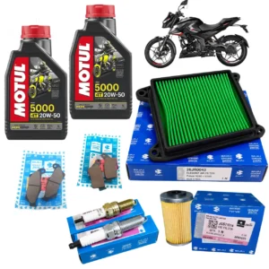 Kit de afinación original para moto Bajaj Pulsar N250 con filtros balatas delanteras y traseras y aceite Motul 5000 20w50