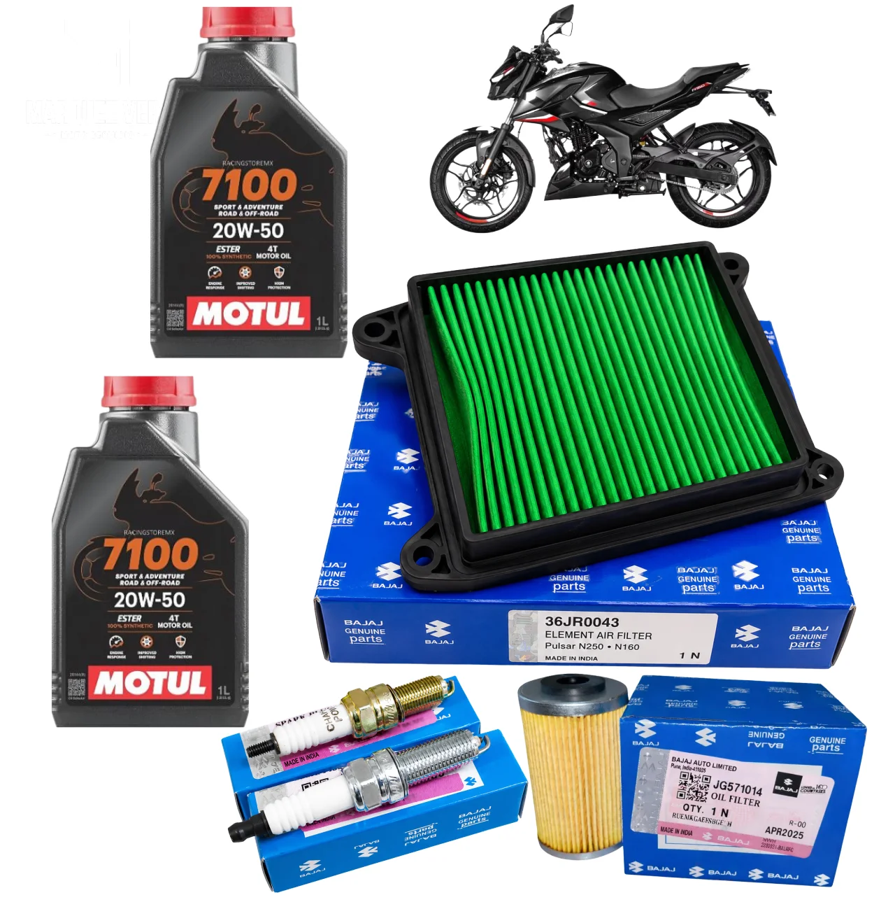 Kit de afinación original para moto Bajaj Pulsar N250 con filtros y aceite