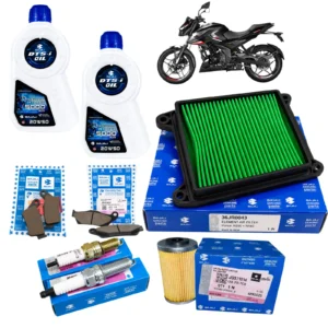 Kit de Afinación Original Bajaj Pulsar N250 | N160 Filtro de Aire, Filtro de Aceite, Balatas, Bujías y Aceite Bajaj 20W50