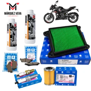 Kit de Afinación Original Bajaj Pulsar N250 | N160 Filtro de Aire, Filtro de Aceite, Balatas, Bujías y Aceite Ipone 20W50