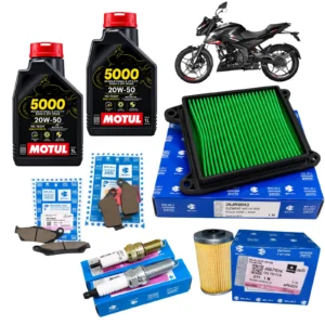 Kit de Afinación Original Bajaj Pulsar N250 | N160 Filtro de Aire, Filtro de Aceite, Balatas, Bujías y Aceite Motul 5000 20W50