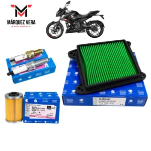 Kit de Afinación Original Bajaj Pulsar N250 | N160 Filtro de Aire, Filtro de Aceite, Bujías