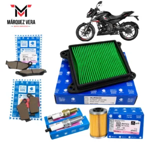 Kit de Afinación Original Bajaj Pulsar N250 | N160 Filtro de Aire, Filtro de Aceite, Balatas, Bujías